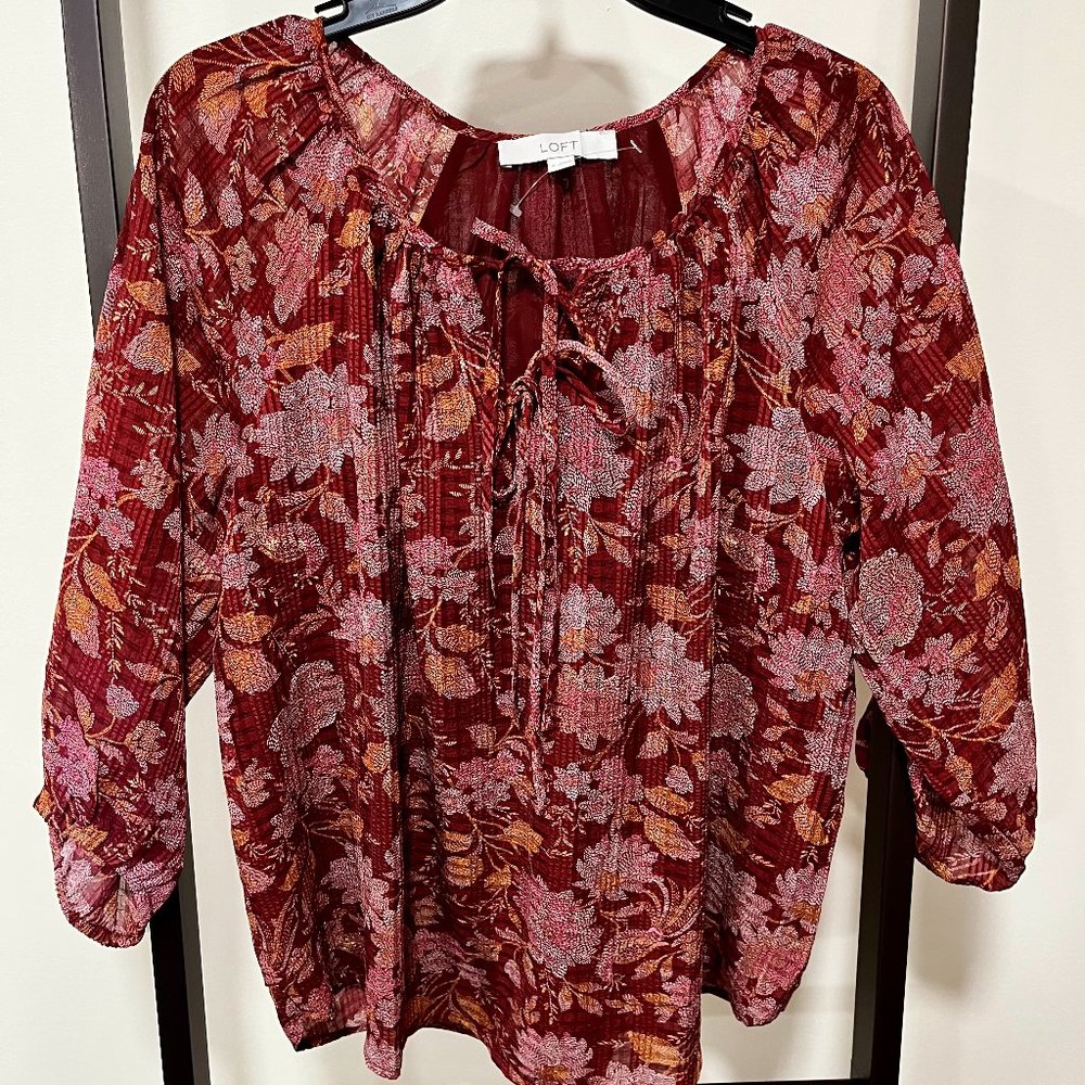 LOFT Floral Blouse